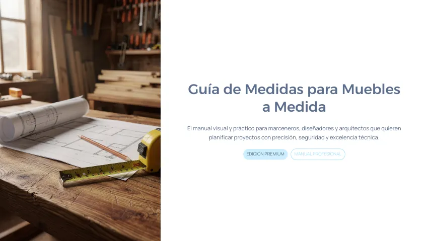 Portada real de Guía de Medidas para Muebles a Medida
